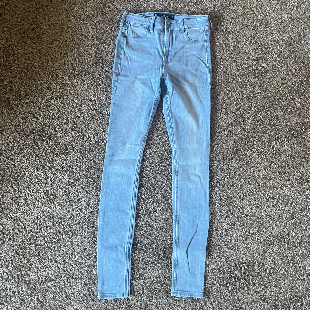 Hollister Women's Skinny Jeans in Light Blue